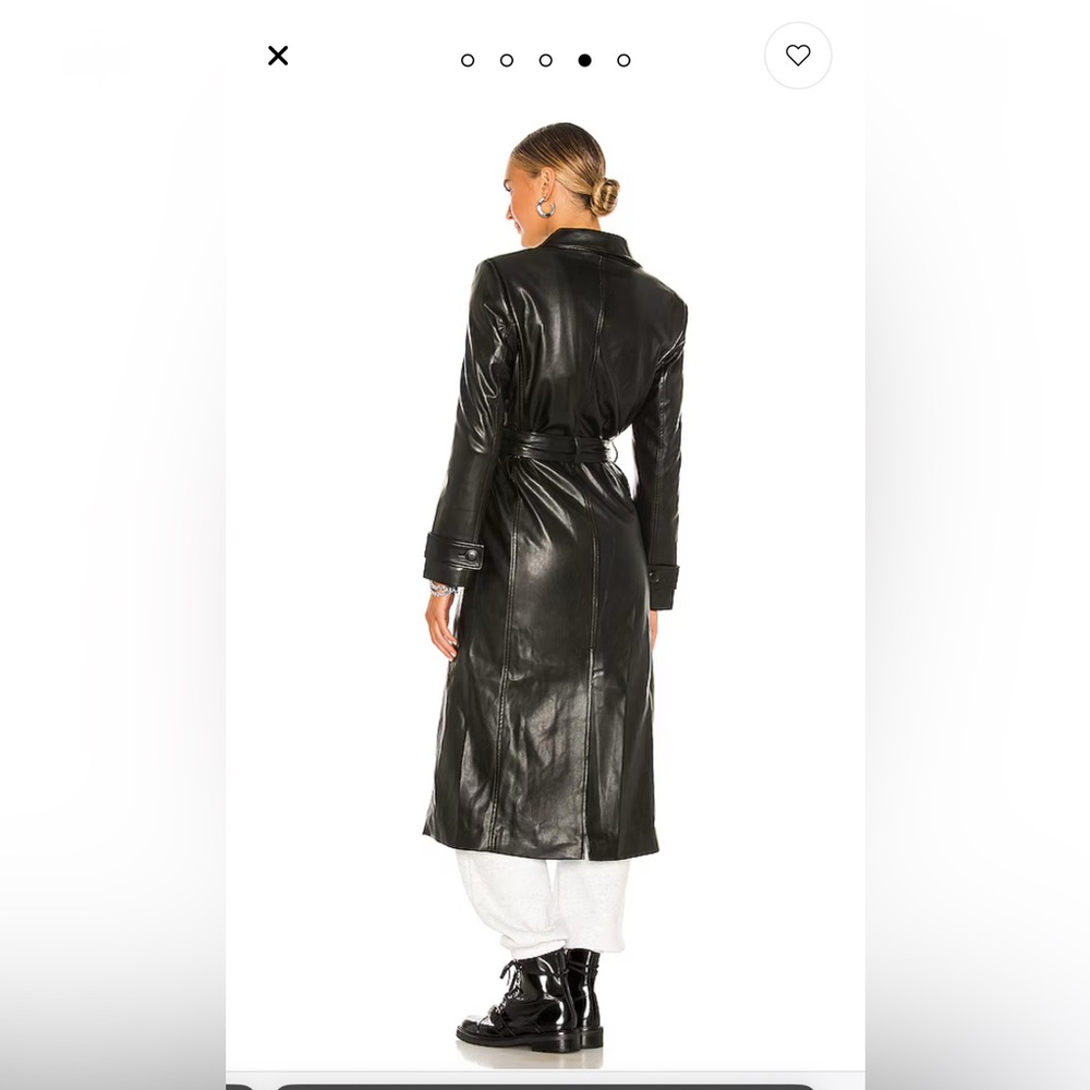 Bardot Faux Leather Trench Coat